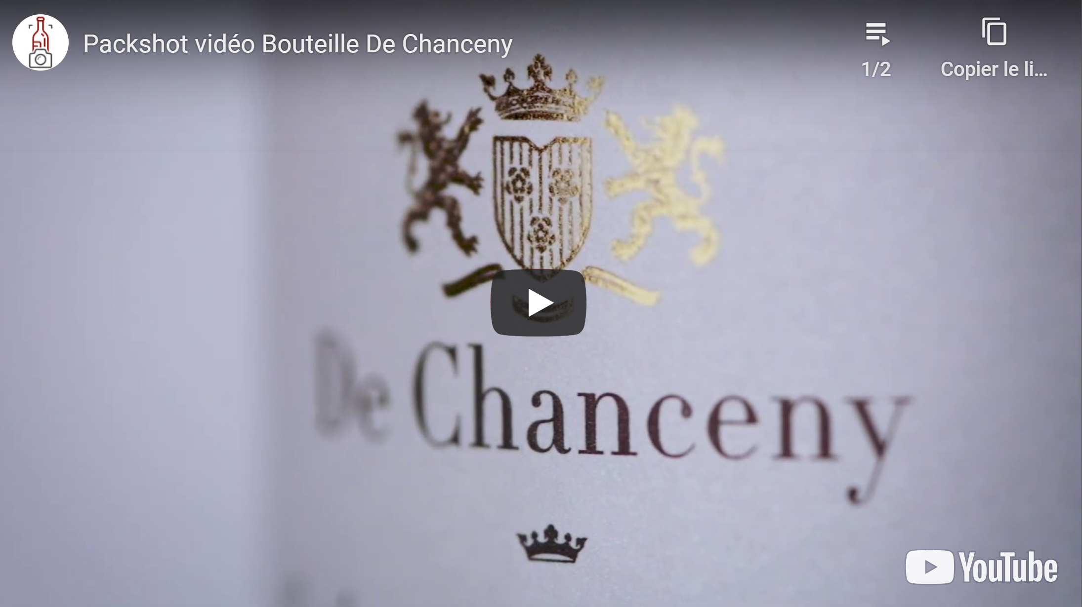 Vidéo bouteille De Chanceny crémant de loire et Vouvray